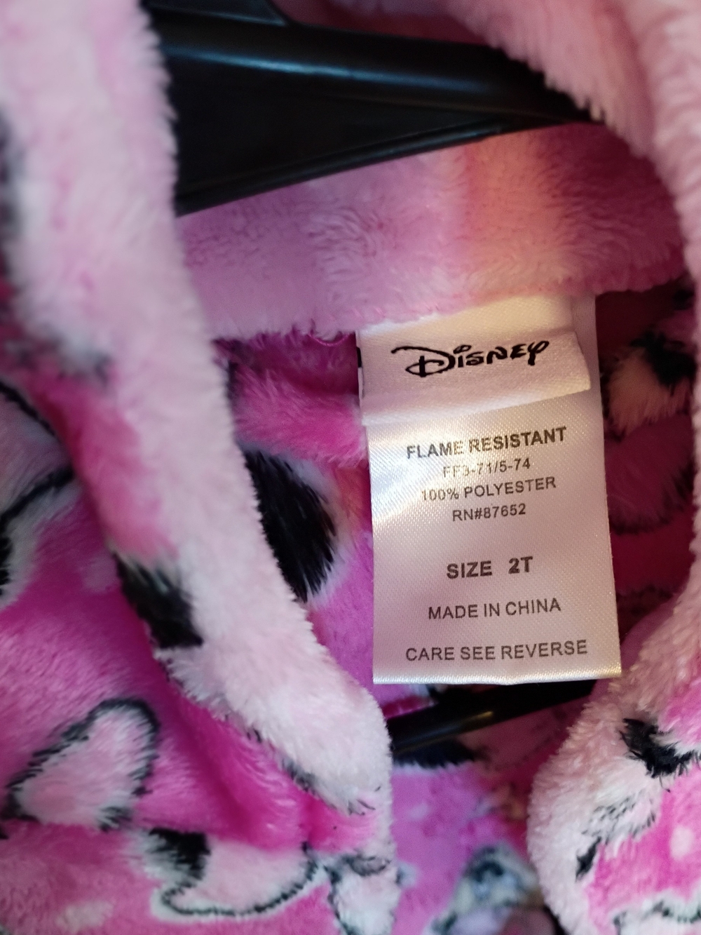 Disney Pink Plush Toddler Jacket with Heart Pattern